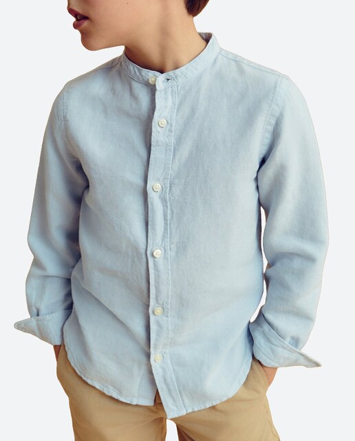 Imagen 0 de Camisa con cuello mao de niño