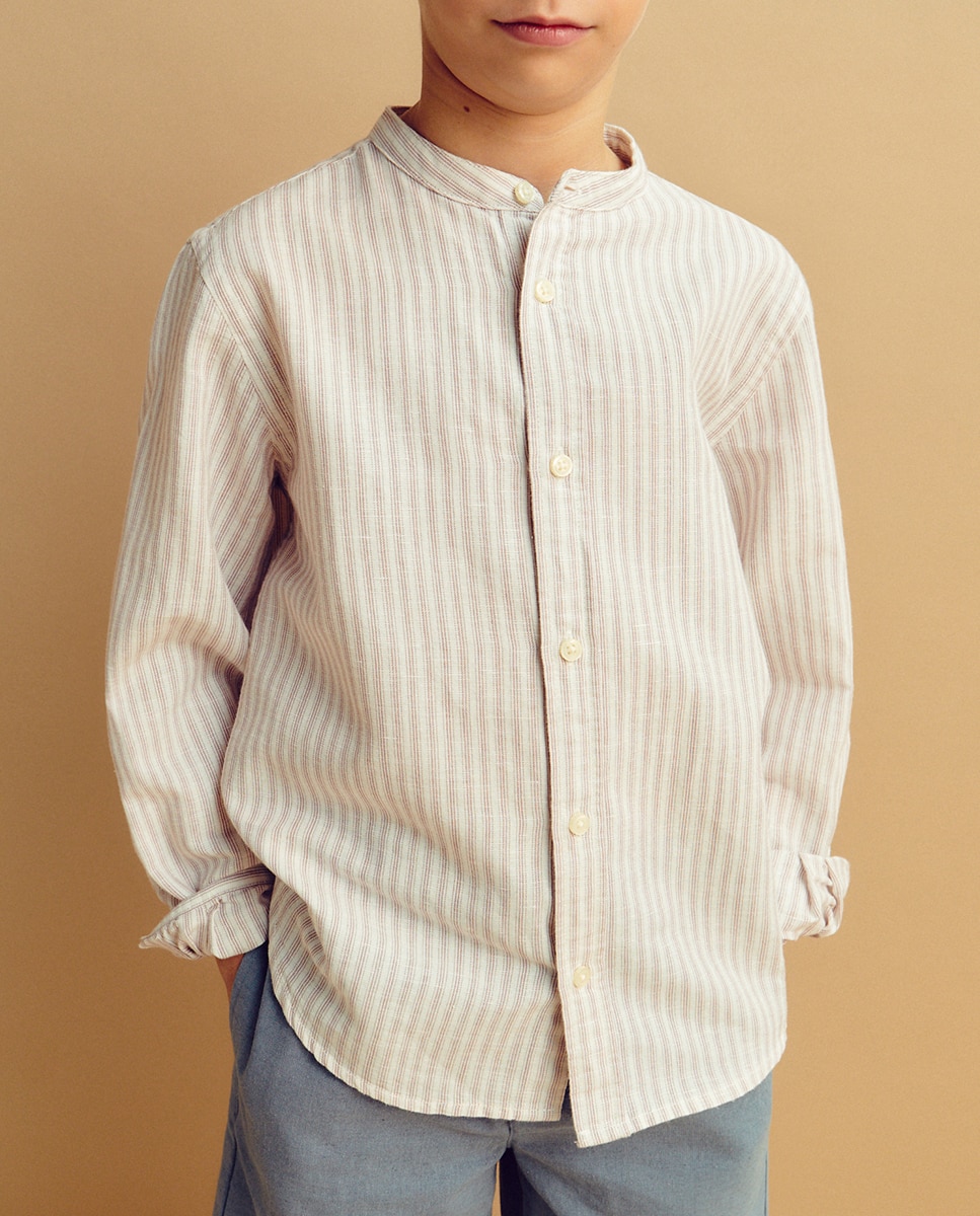 Imagen 0 de Camisa con cuello mao de niño