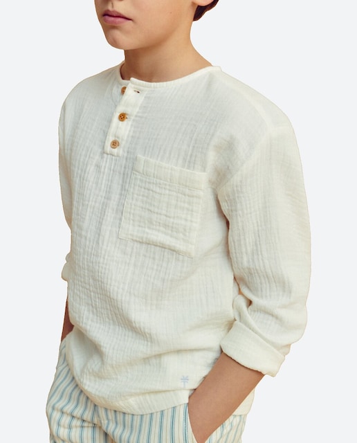 Imagen 0 de Camisa con cuello mao de niño