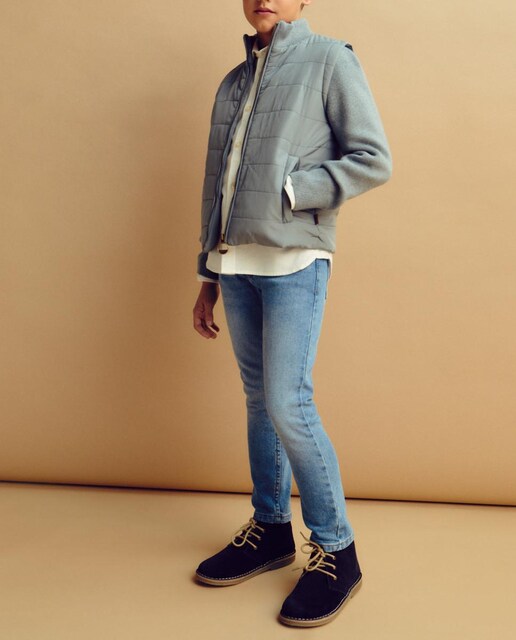 Imagen 0 de Chaleco acolchado de niño con mangas de punto