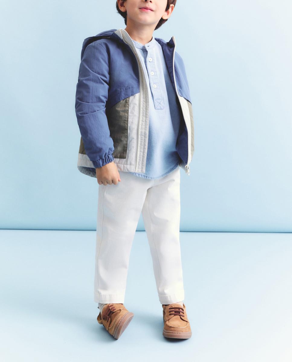 Imagen 0 de Chaqueta de niño con capucha y paneles tricolor