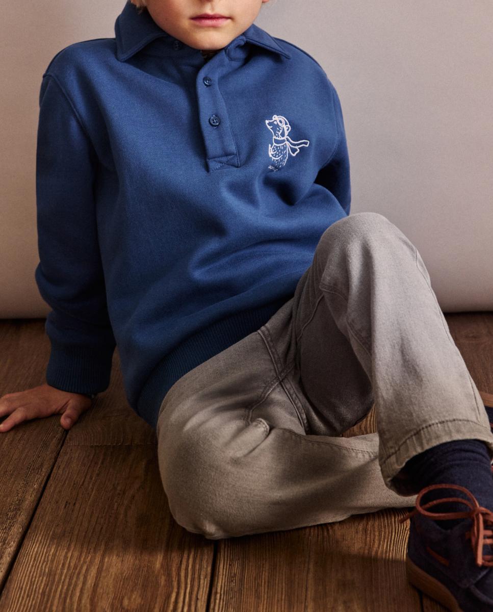 Imagen 0 de Sudadera polo con estampado fantasía de niño