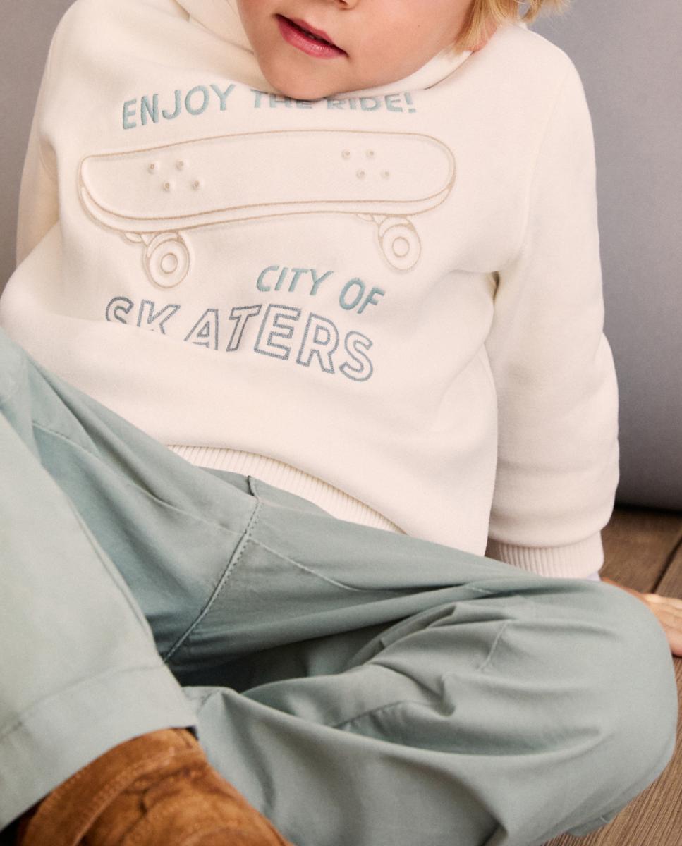 Imagen 0 de Sudadera con capucha oxford manga ranglan y estampado fantasía de niño