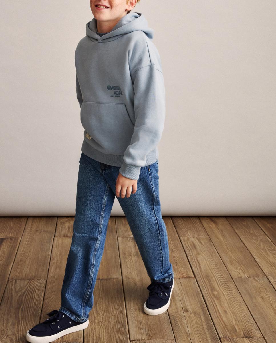 Imagen 0 de Sudadera con capucha oversize y bolsillo canguro de niño