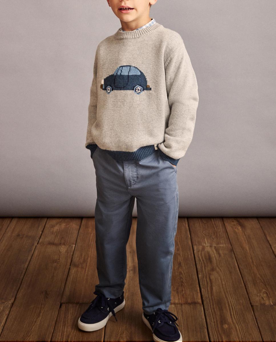 Imagen 0 de Jersey intarsia melange coche de niño