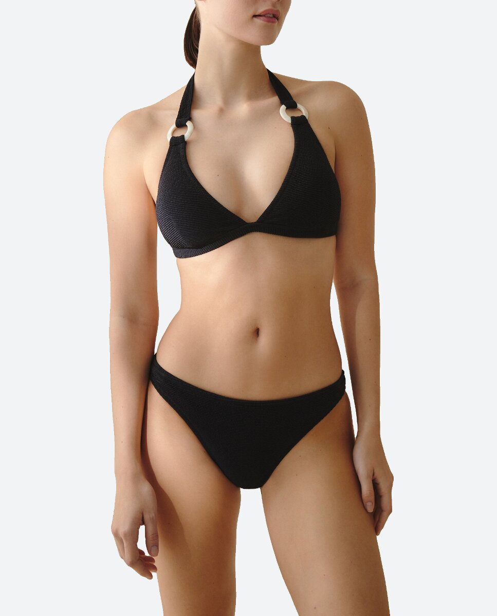 Imagen 0 de Top de bikini halter con anillas
