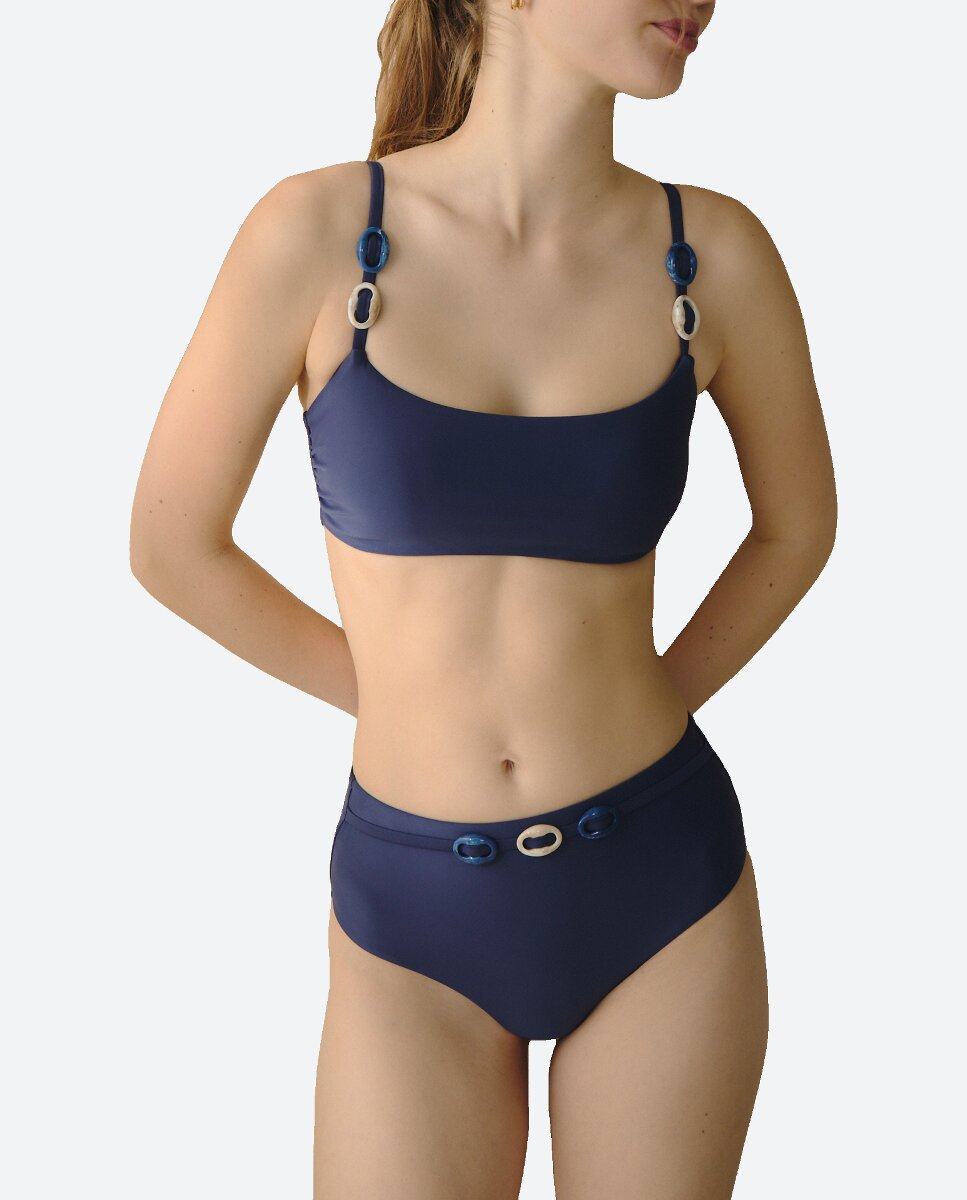 Imagen 0 de Top de bikini con detalle calabrotes en tirantes