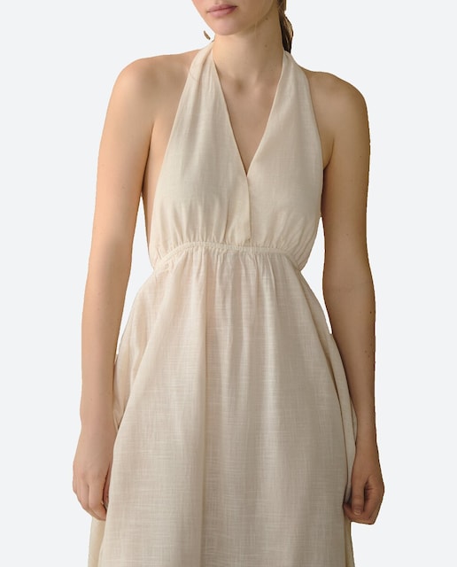 Imagen 0 de Vestido largo de mujer con cuello halter