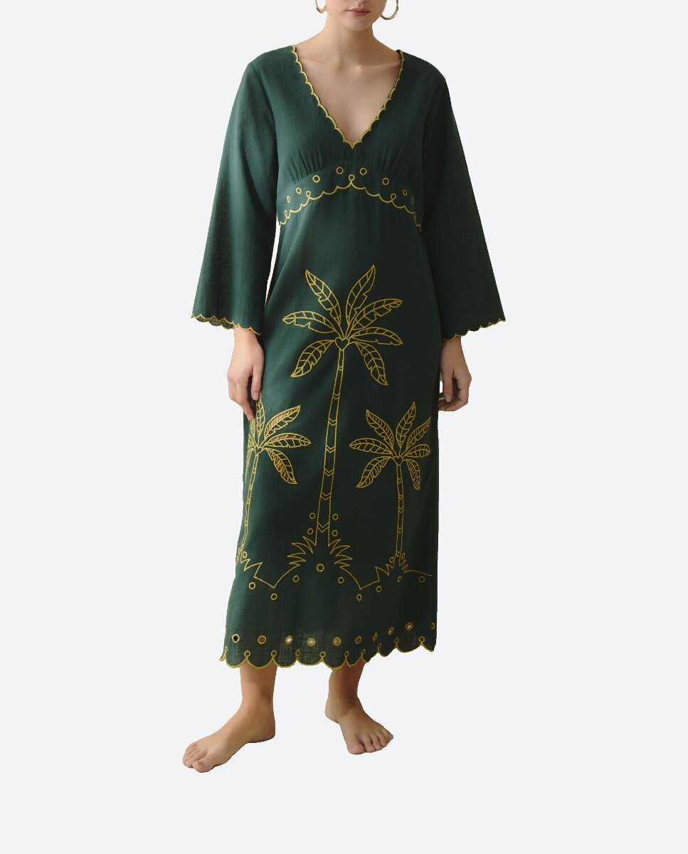Imagen 0 de Vestido largo bordado