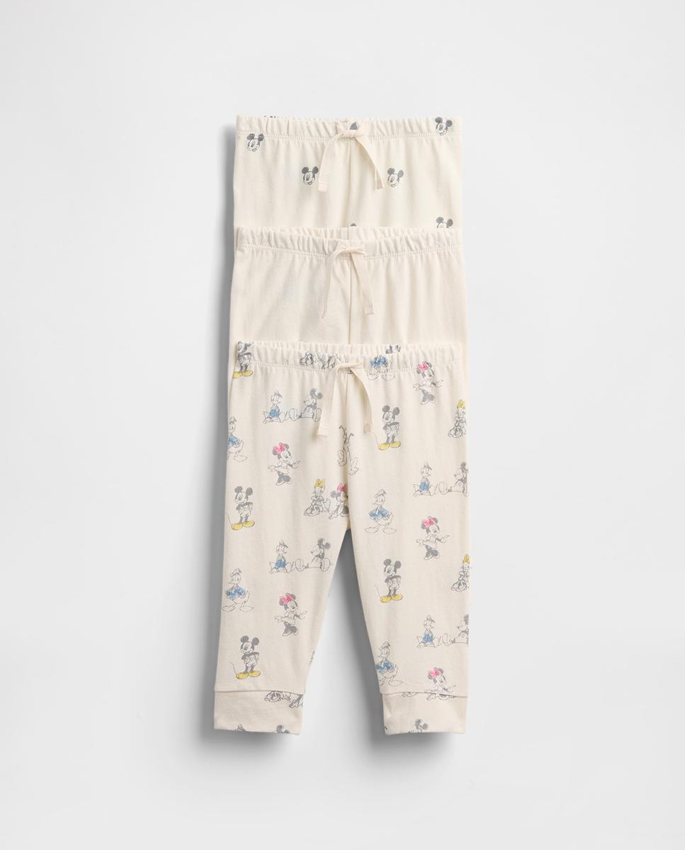 Imagen 0 de Pack 3 pantalones de bebé de algodón orgánico Pull-On Gap × Disney Baby
