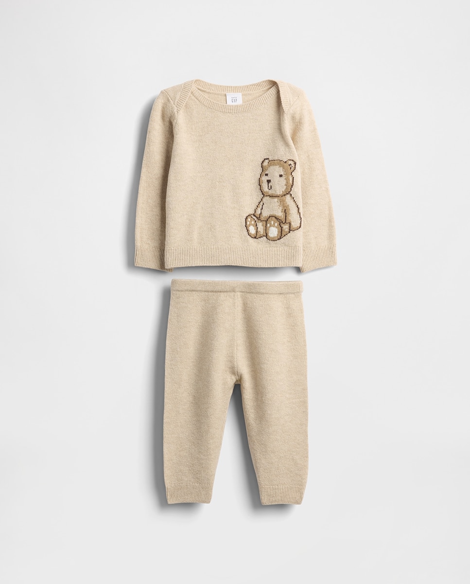 Imagen 0 de Conjunto de suéter de bebé de oso Brannan Baby CashSoft