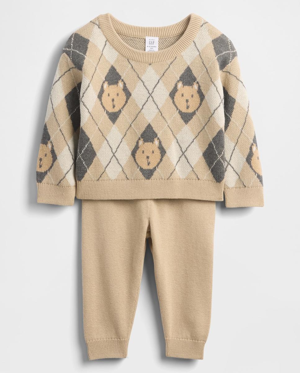 Imagen 0 de Conjunto de bebé de jersey y pantalón con fantasía