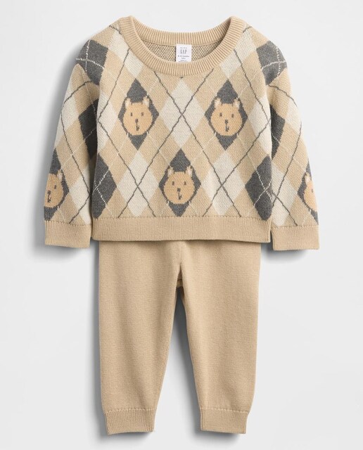 Imagen 0 de Conjunto de bebé de jersey y pantalón con fantasía