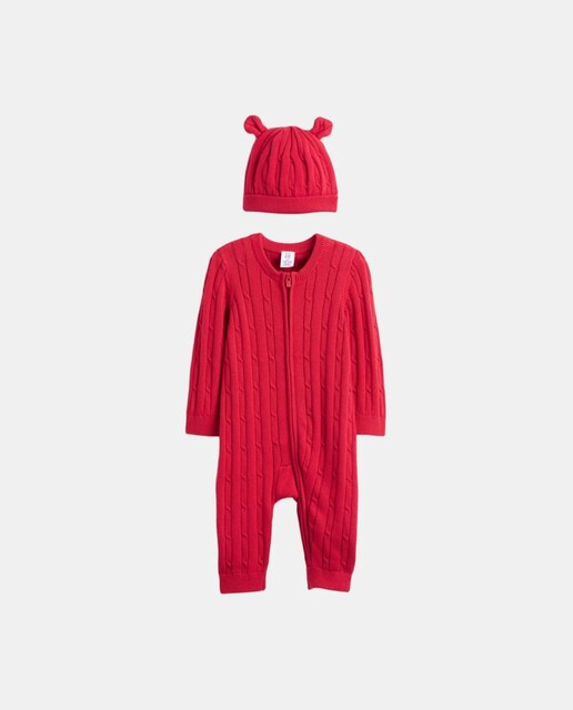 Imagen 0 de Conjunto de una pieza de punto trenzado para bebé