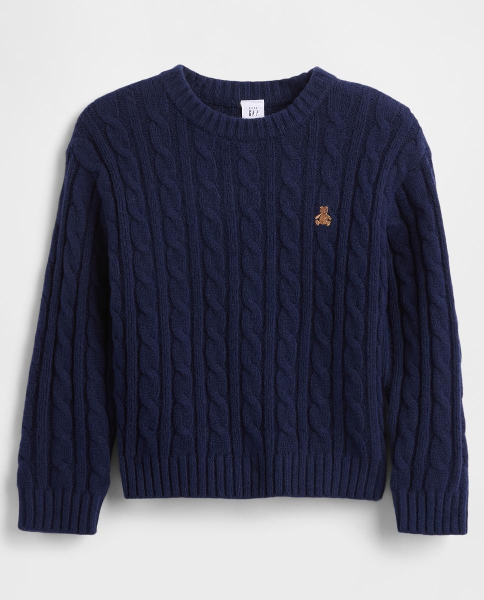 Imagen 0 de Jersey de bebé punto con intarsia y cuello redondo