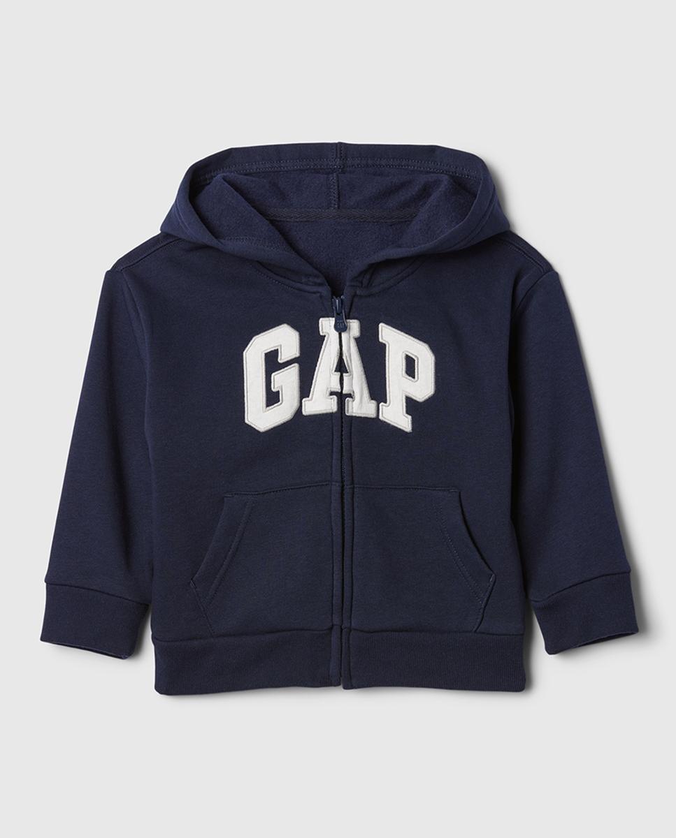 Imagen 0 de Sudadera de bebé básica con capucha y logo central