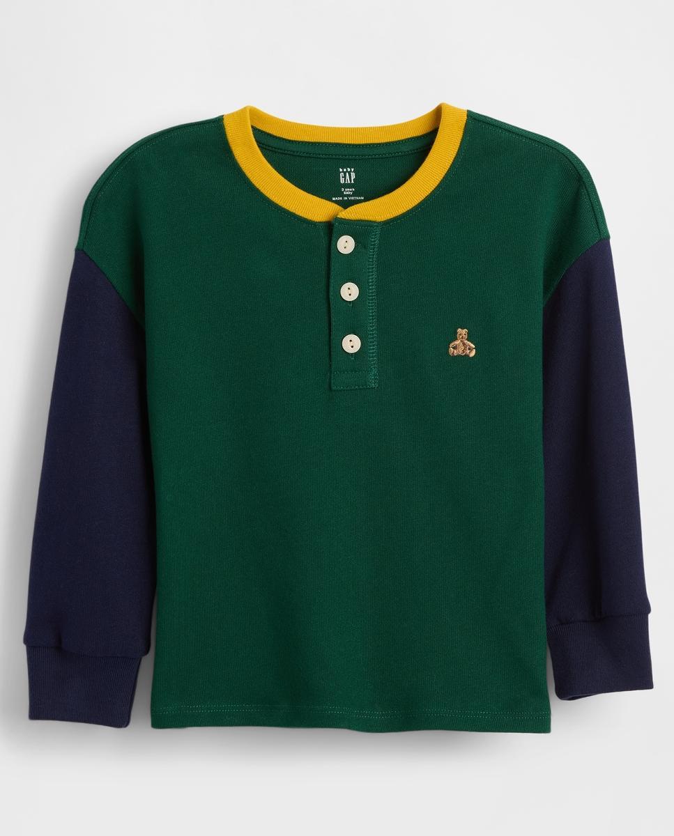 Imagen 0 de Camiseta de bebé con acabado aterciopelado y cuello redondo