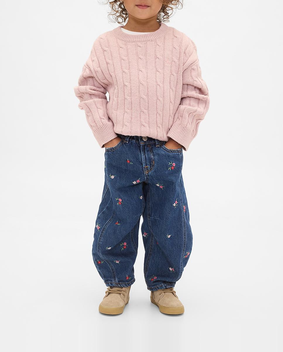 Imagen 0 de Pantalón de bebé vaquero con bordado