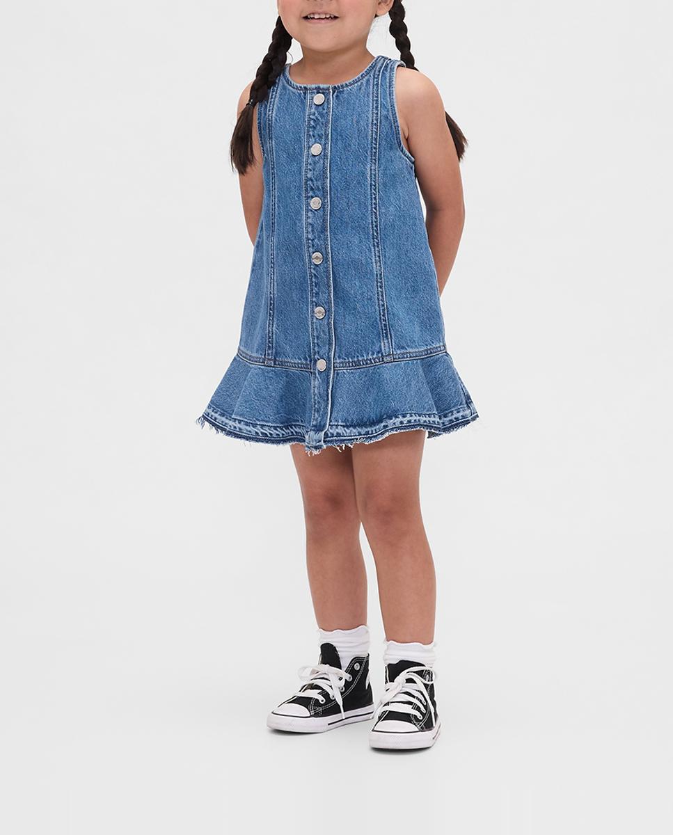 Imagen 0 de Vestido de bebé vaquero peplum