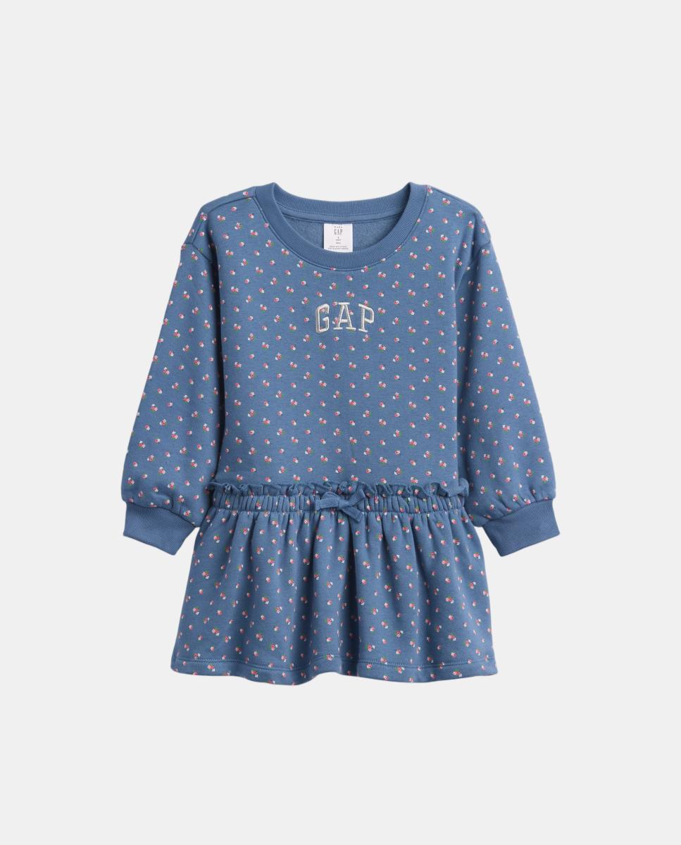 Imagen 0 de Vestido de niña de manga larga y falda de vuelo