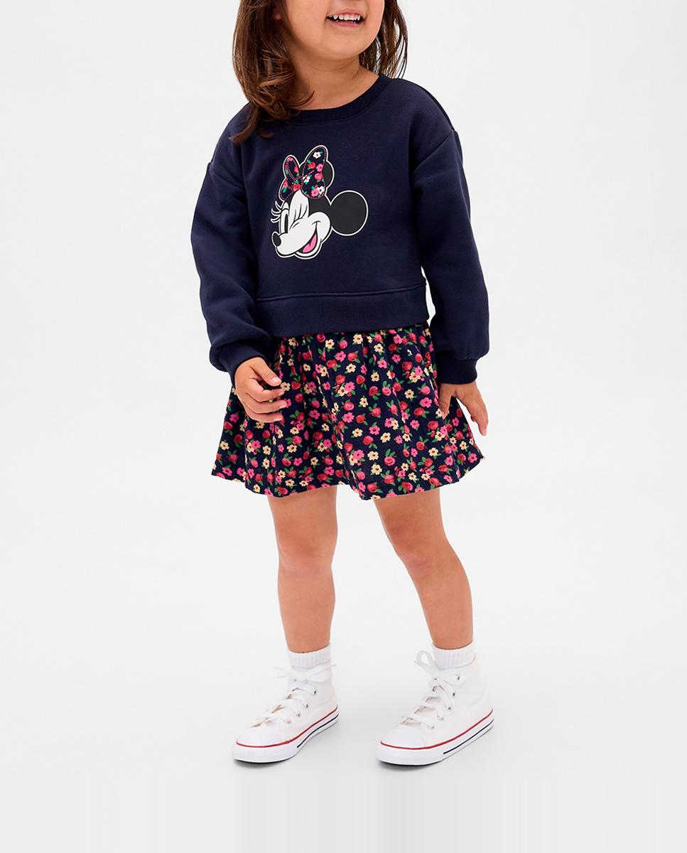 Imagen 0 de Vestido de bebé tipo sudadera con gráfico de MINNIE MOUSE