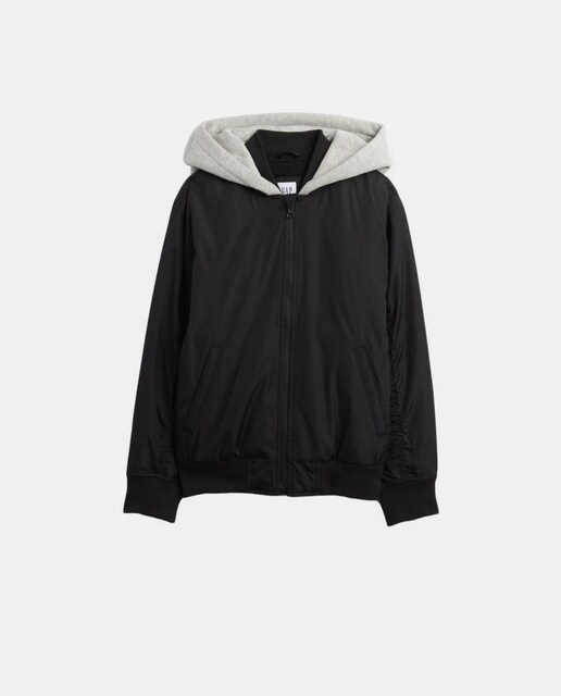 Imagen 0 de Chaqueta bomber con capucha y bolsillos delanteros de niño