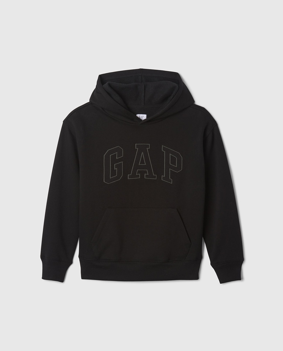 Imagen 0 de Sudadera de niño básica con capucha y logo central