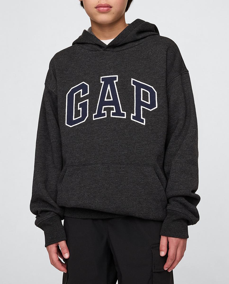 Imagen 0 de Sudadera de niño básica con logo central y capucha