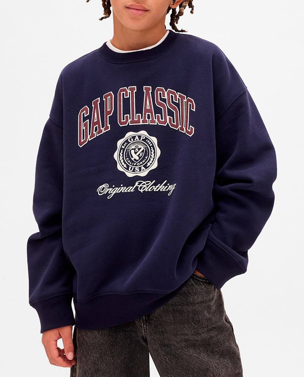 Imagen 0 de Sudadera de felpa suave cuello redondo de niño