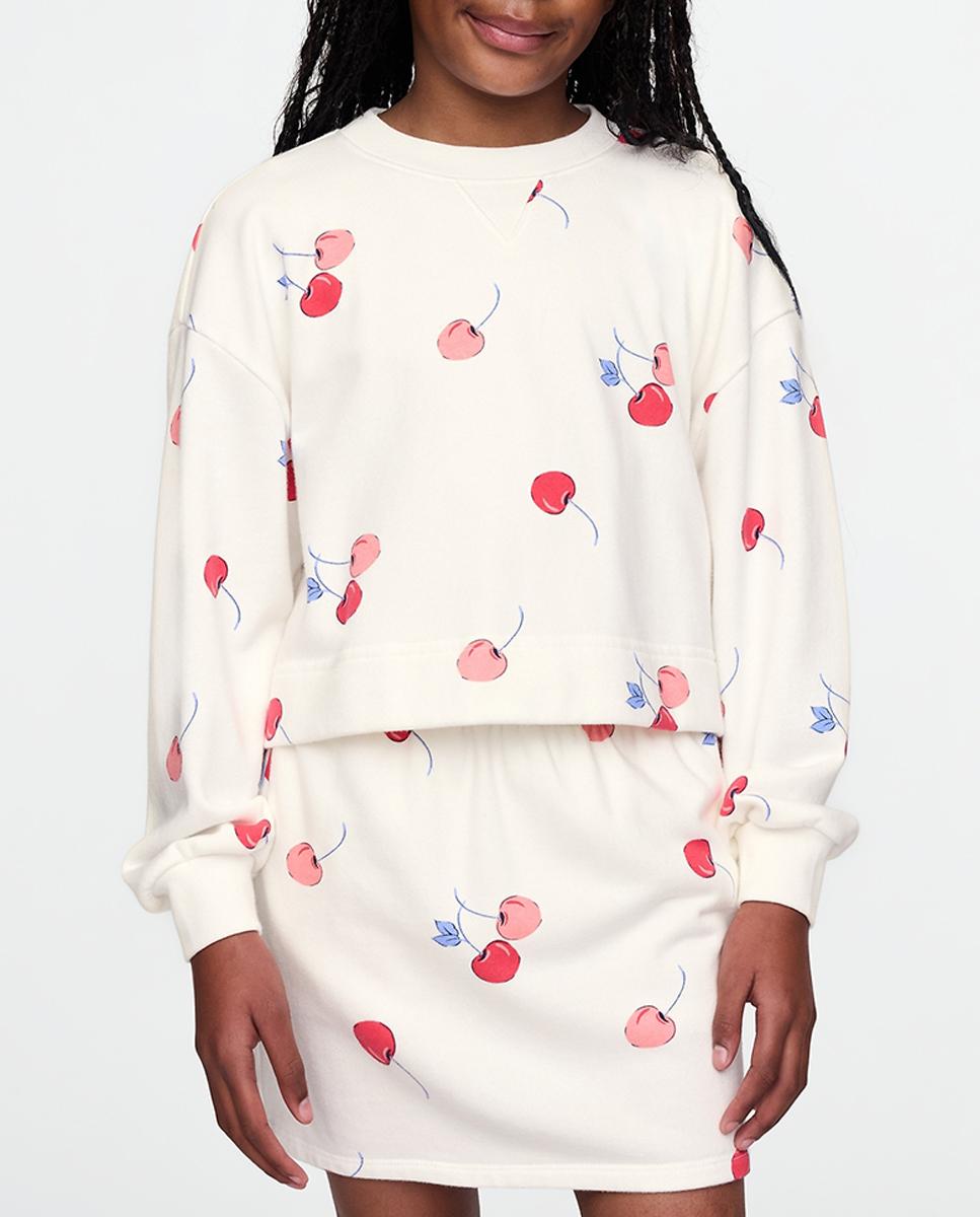 Imagen 0 de Sudadera con cuello redondo y estampado de cerezas