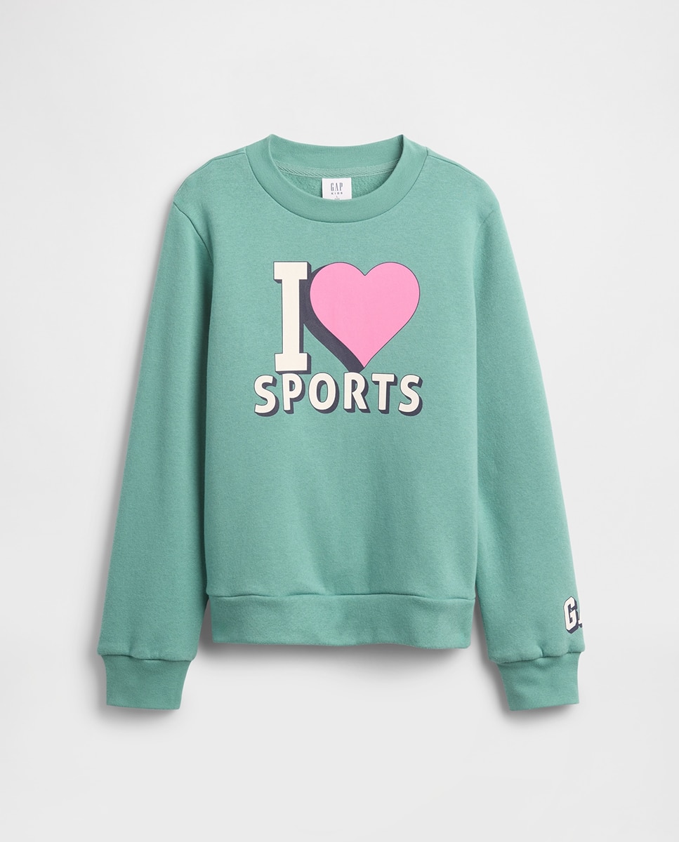 Imagen 0 de Sudadera de niña básica con logo Gap