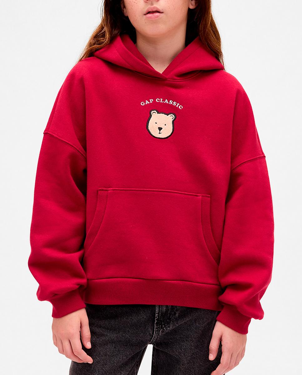 Imagen 0 de Sudadera con capucha y hombros caidos de niña