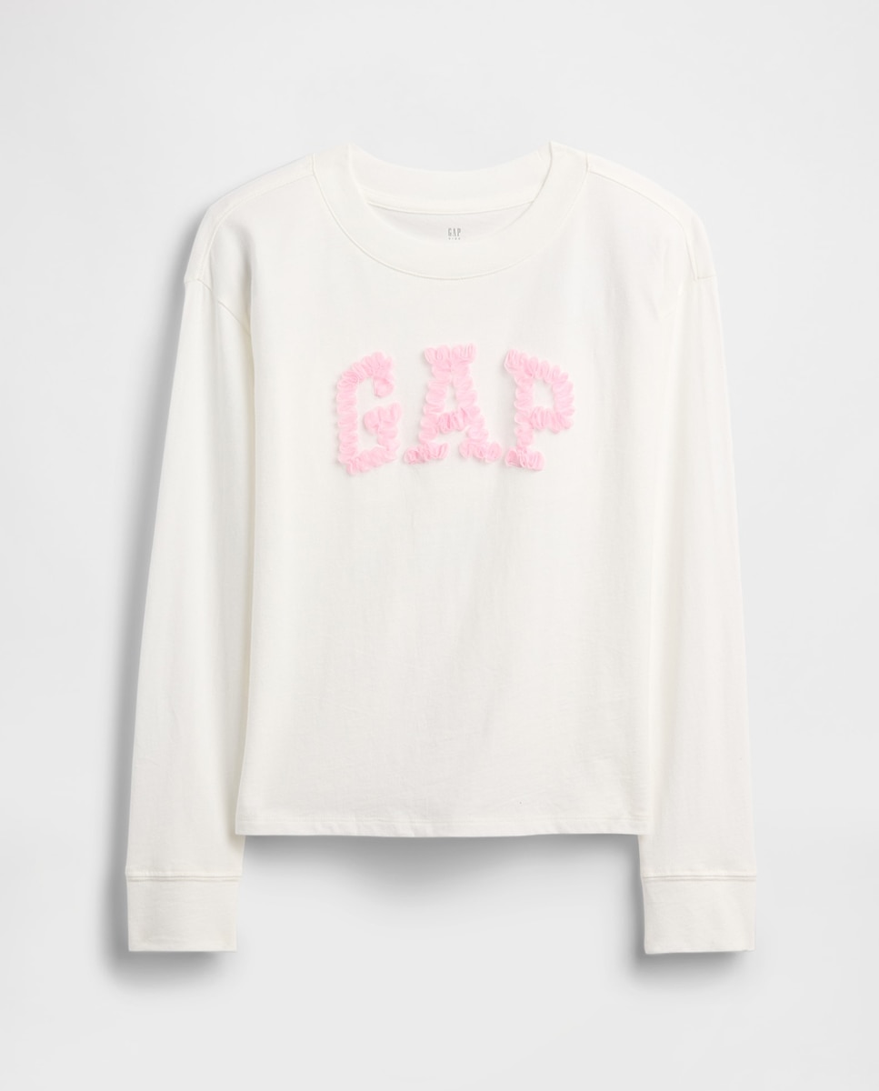 Imagen 0 de Camiseta de niña manga larga con logo