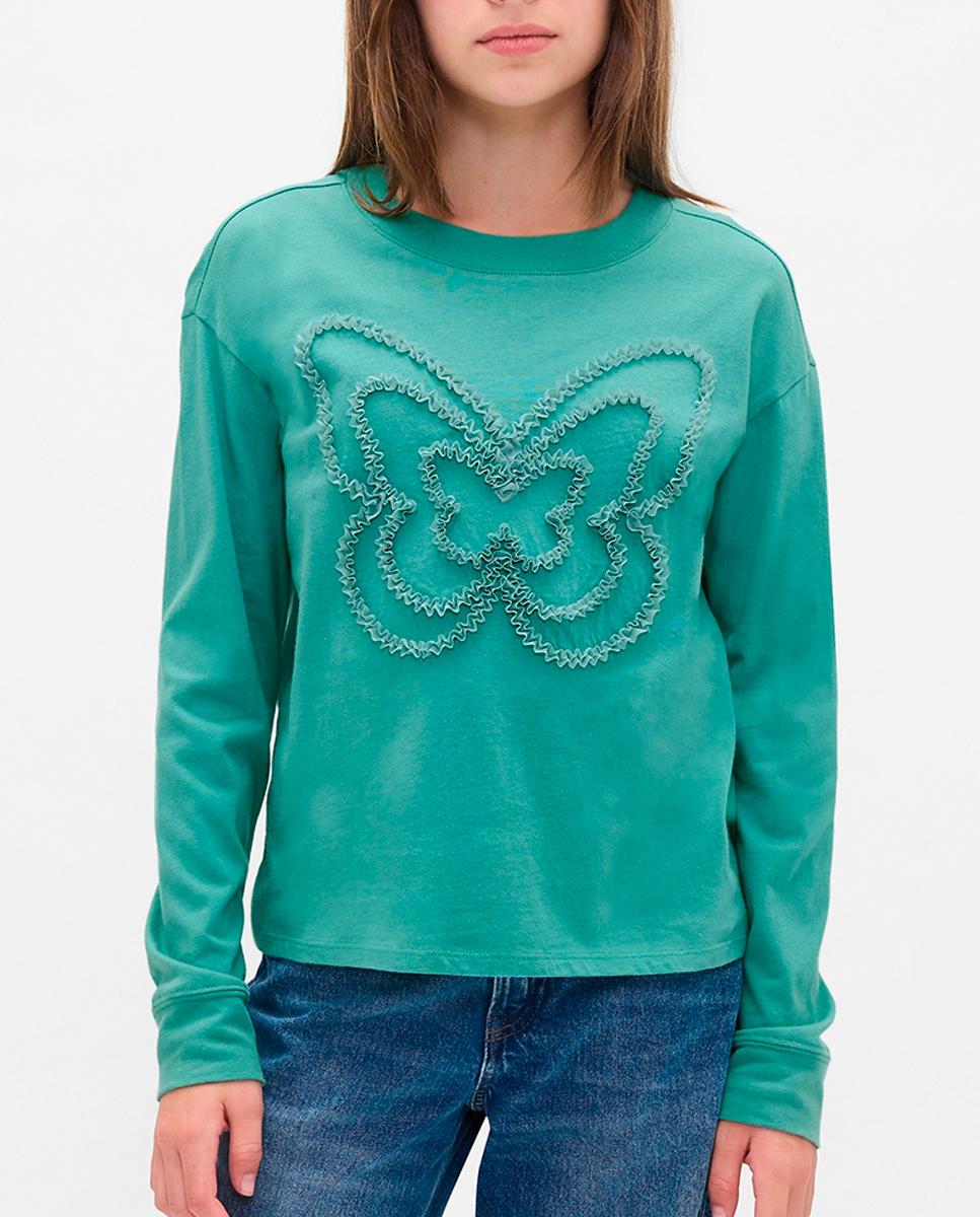 Imagen 0 de Camiseta de niña manga larga con logo