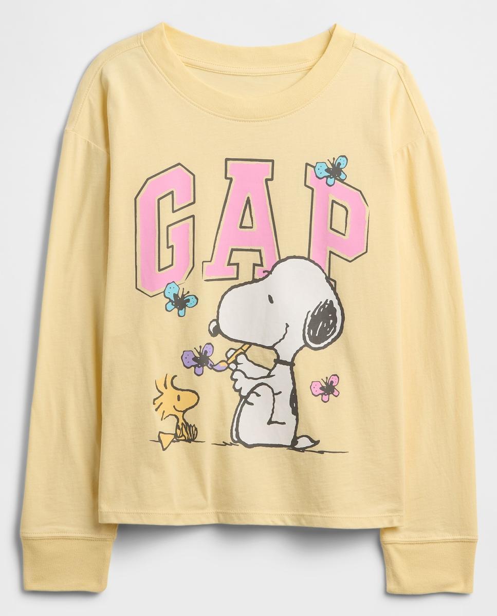 Imagen 0 de Camiseta de niña con manga larga y logo grande de Peanuts