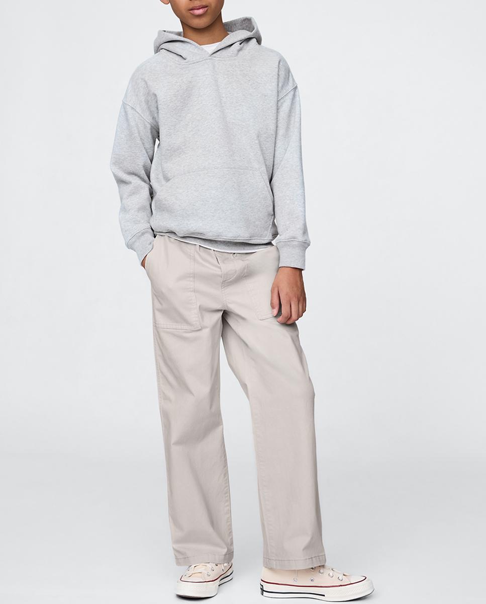 Imagen 0 de Pantalón de mezcla de algodón con cintura elástica y bolsillo francés de niño