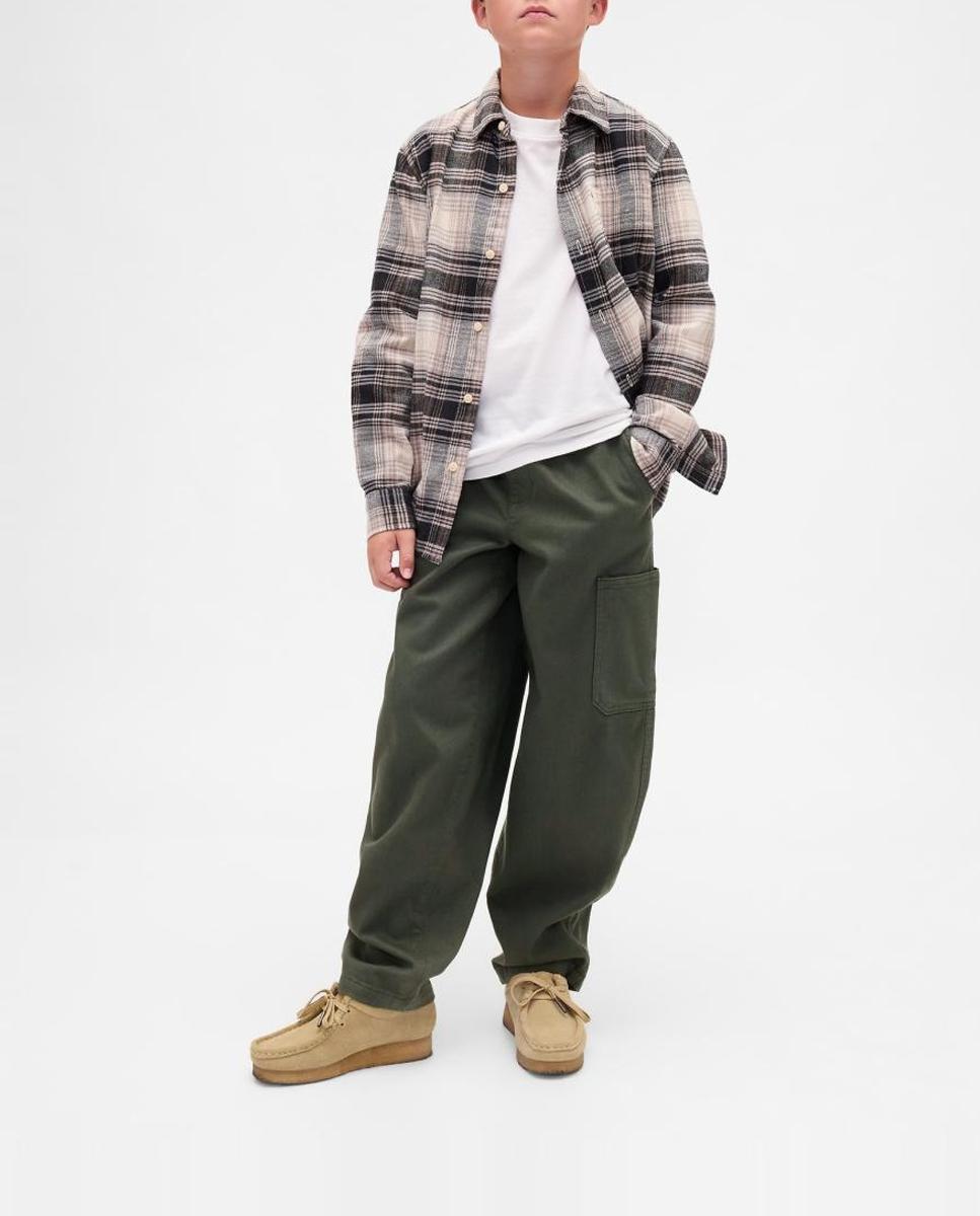 Imagen 0 de Pantalones holgados de sarga suaves y elásticos de niño