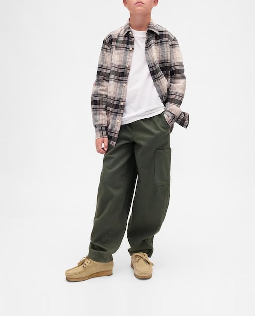 Imagen 0 de Pantalones holgados de sarga suaves y elásticos de niño