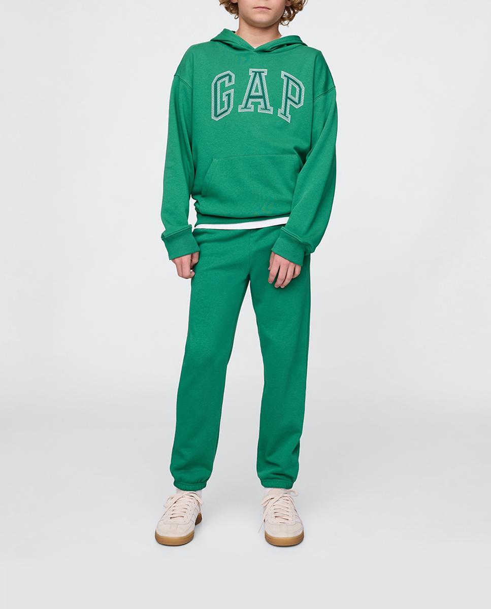 Imagen 0 de Pantalón relaxed fit con cintura elástica y cordón y bolsillos en las costuras y logo de GAP en cadera de niño