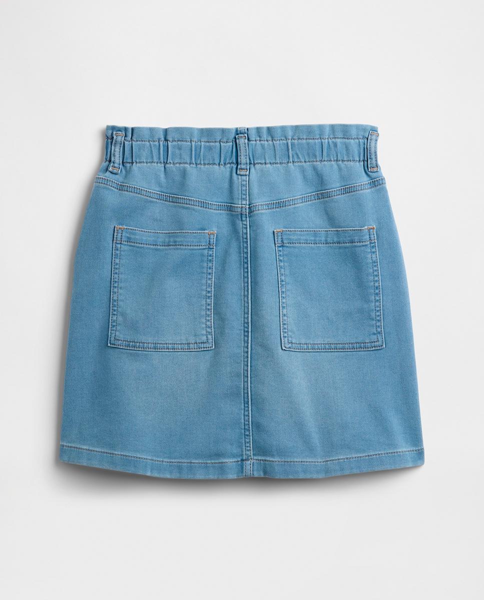Imagen 0 de Pantalón de niña corto denim con bolsillos tipo plastón