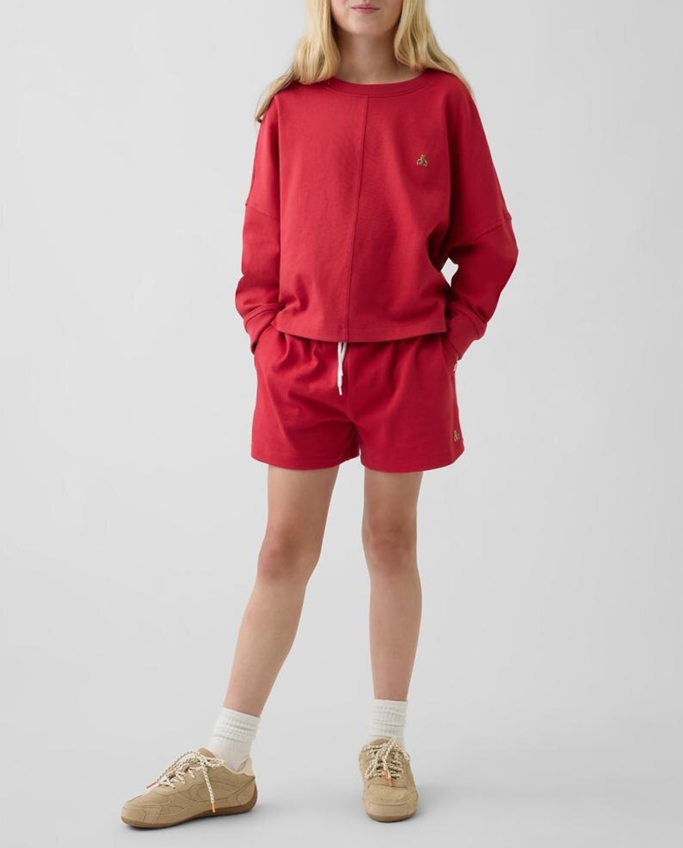 Imagen 0 de Pantalón corto de niña relaxed fit con cintura elástica y cordones
