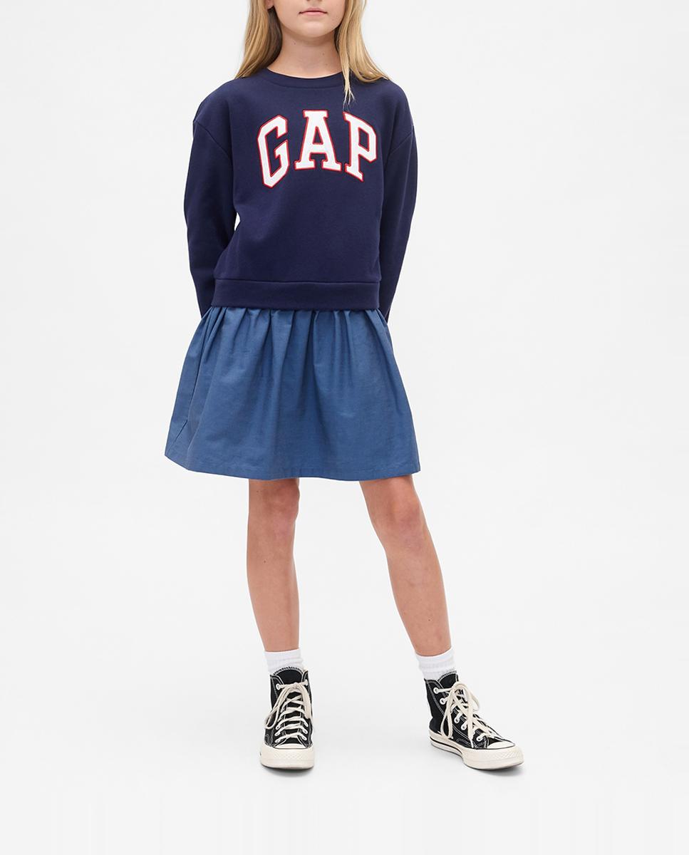 Imagen 0 de Vestido sudadera de niña con logo