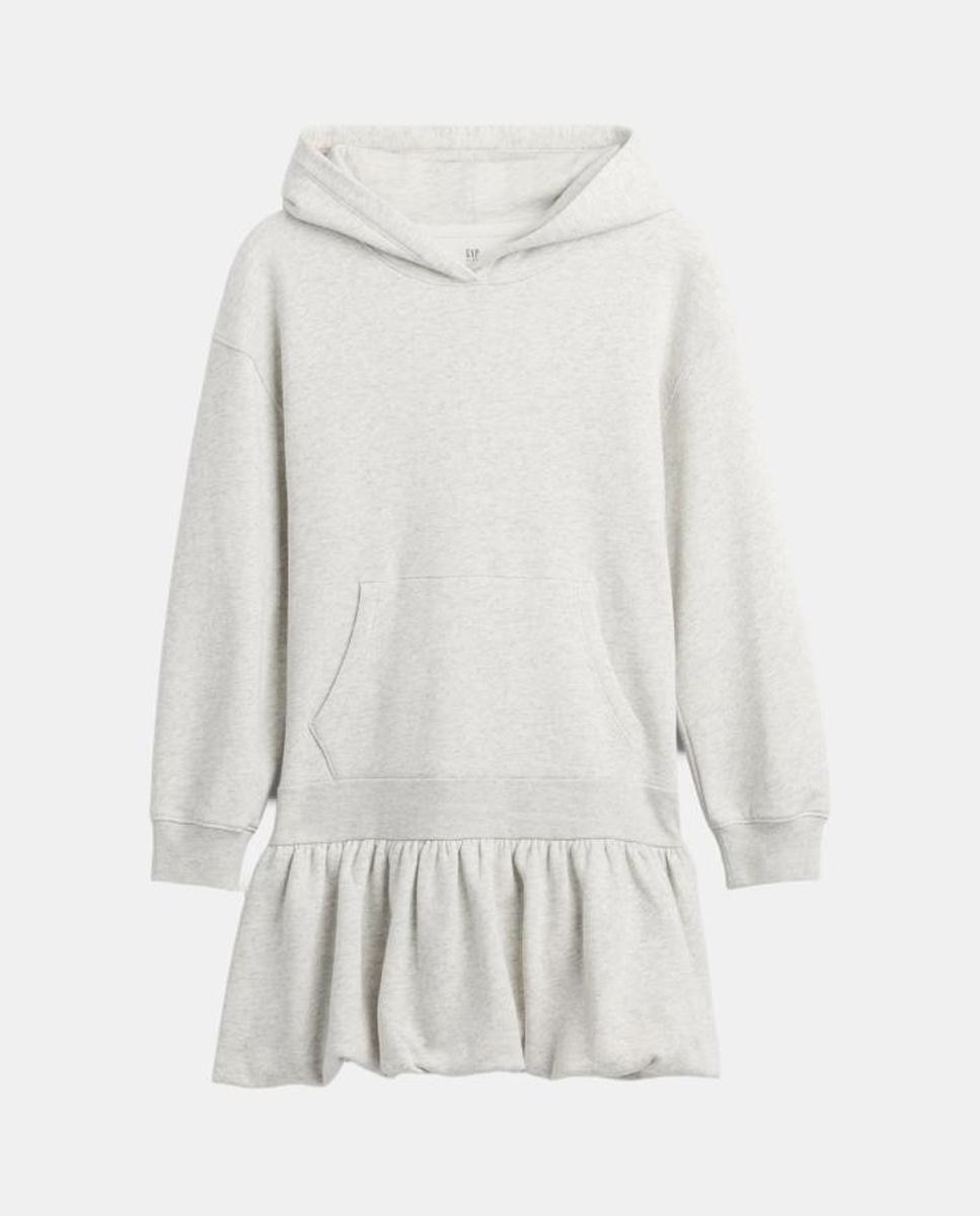 Imagen 0 de Vestido sudadera con capucha y bolsillo tipo canguro de niña