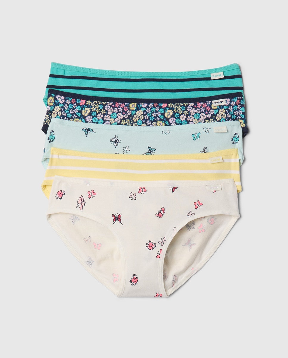 Imagen 0 de Pack 5 braguitas de niña tipo bikini