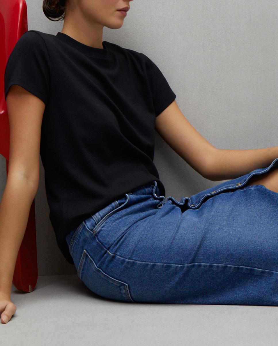 Imagen 0 de Falda larga denim con botones
