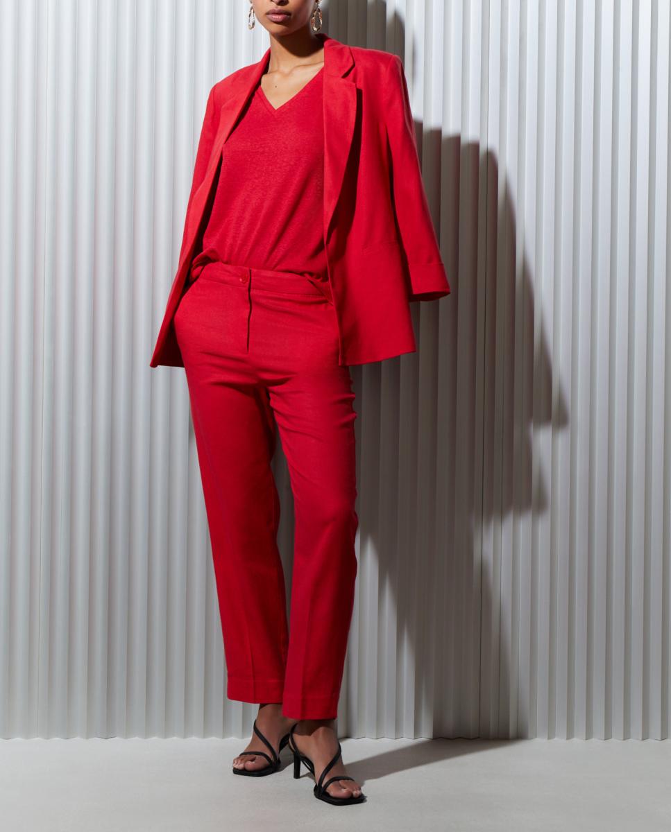 Imagen 0 de Pantalón de mujer con lino bolsillo frances