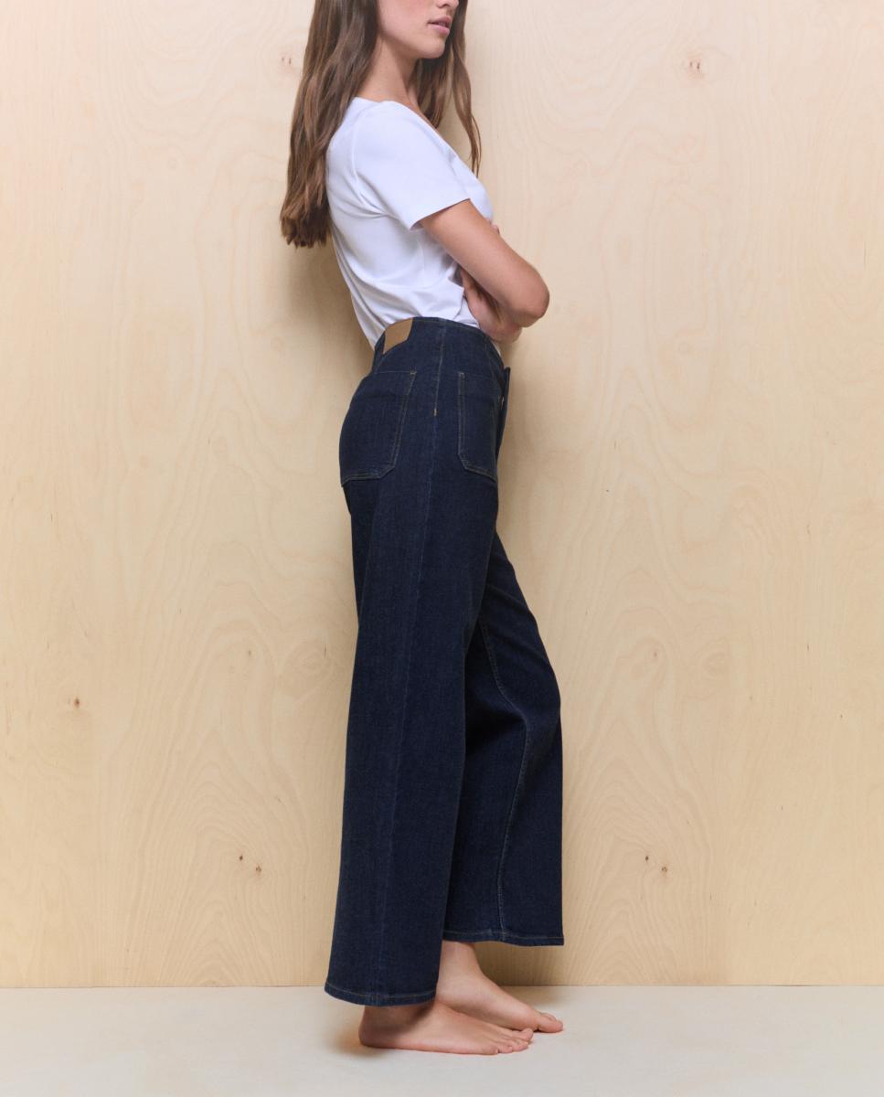 Imagen 0 de Pantalón denim de mujer crop culotte