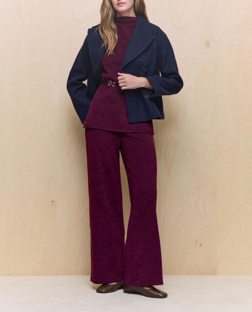 Imagen 0 de Pantalón ancho de mujer micropiqué