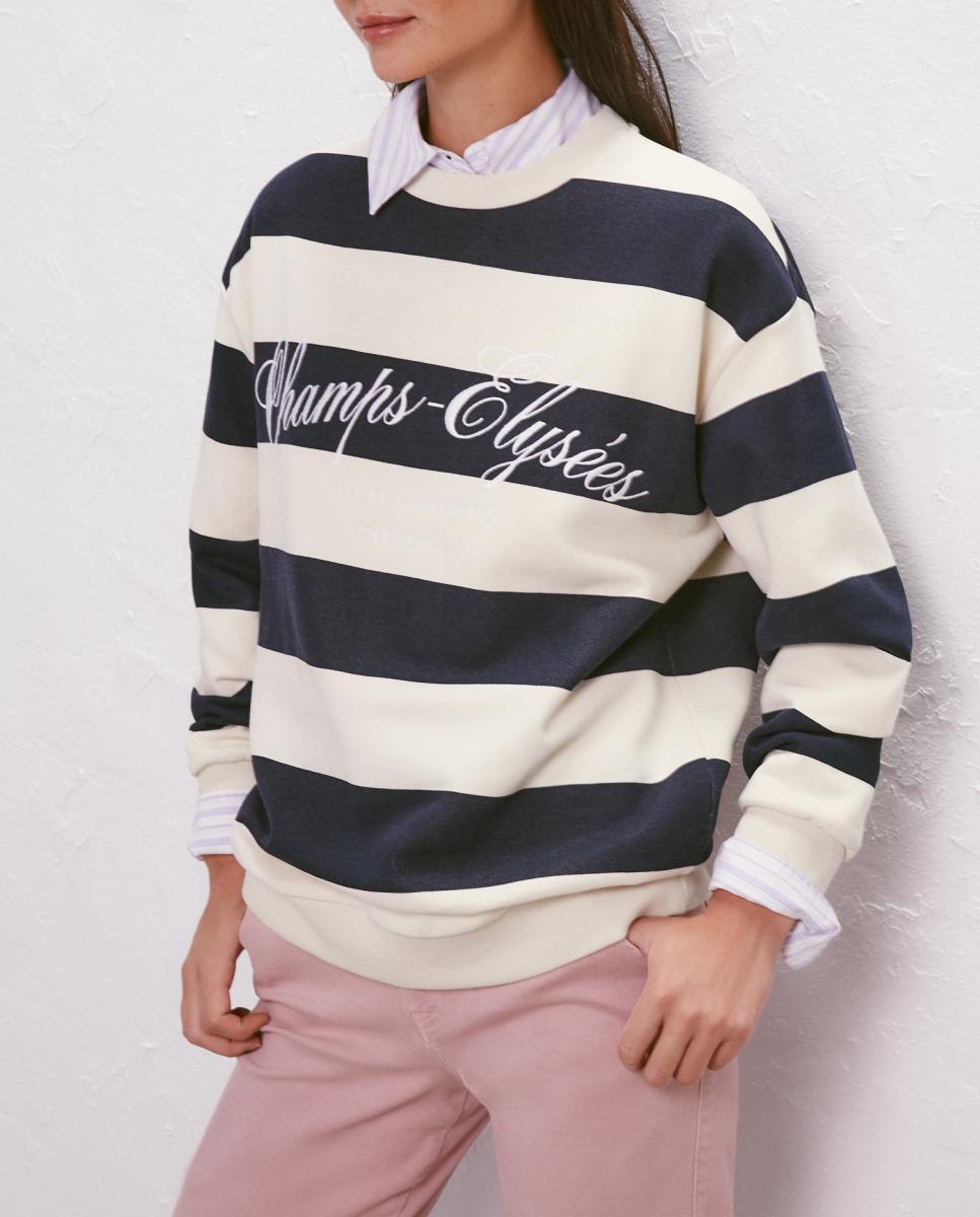 Imagen 0 de Sudadera de mujer cuello redondo bordado