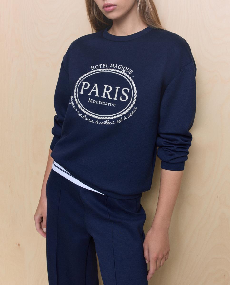 Imagen 0 de Sudadera de mujer con cuello redondo modal